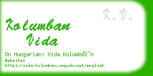 kolumban vida business card